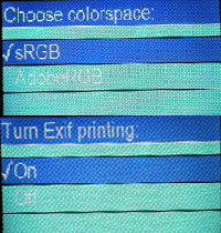 ����� ��������� ������������ � ��������� Exif Print � ����������� ������ HP Photosmart 7960.