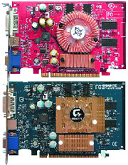 ���������� MSI PCX5750 � Gigabyte GV-NX57128D ��� ���� PCI Express x16.