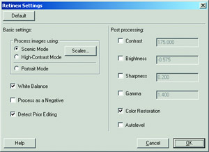 ��������� ��������� Retinex � ������ PhotoFlair �������� TruView Imaging.