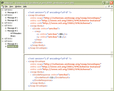 Figure 9 Request/Response in MSSoapT