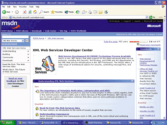  For more information, go to the XML Web Services Developer Center at https://msdn.microsoft.com/webservices.
