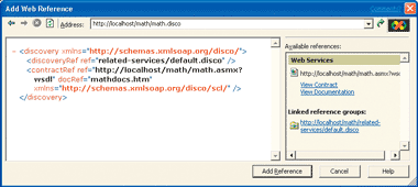 Figure 2 Adding a Web Reference