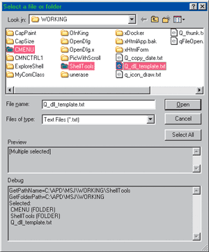Figure 3 OpenDlg in Action