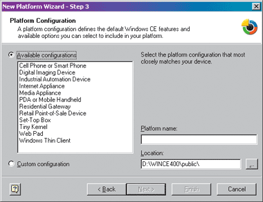 Figure 3 Available Configurations