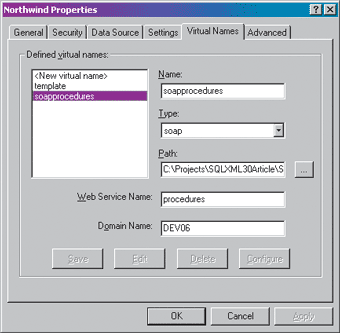 Figure 2 Defining a New Virtual Name