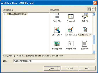 Figure 1 Creating a Simple Report