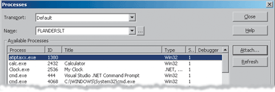 Figure 1 Processes Dialog