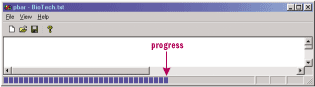 Figure 1 Showing Progress in the Status Bar