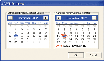 Figure 7 Hosting a Control in an MFC 7.1 Container