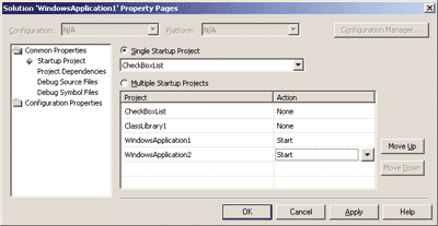 Figure 2 Selecting Startup Projects