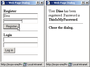 Figure 13 ASP Popup