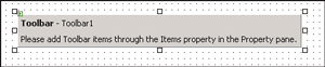 Figure 3 Toolbar Control Placed on a Web Form