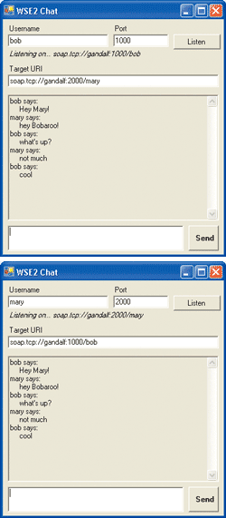 Figure 12 Bob and Mary Chat