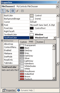 Figure 8 Properties Windows