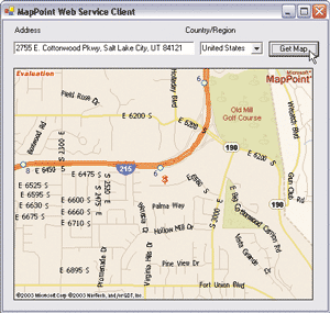 Figure 10 Retrieving a Map for an Address