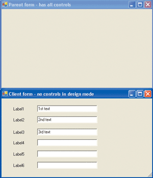 Figure 3 Reparented Controls