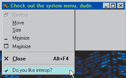 Figure 6 Modified System Menu