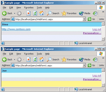 Figure 8 Changing Personalizable Attributes