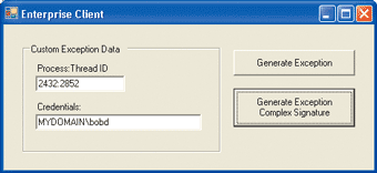Figure 11 Custom Exception Data