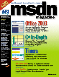 MSDN Magazine March 2004