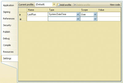 Figure 3 Settings Designer