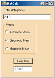 Figure 1 StatCalc App