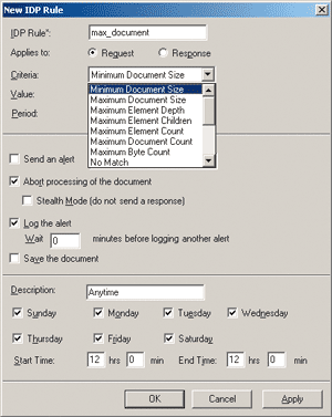 Figure 9 IDP Rule