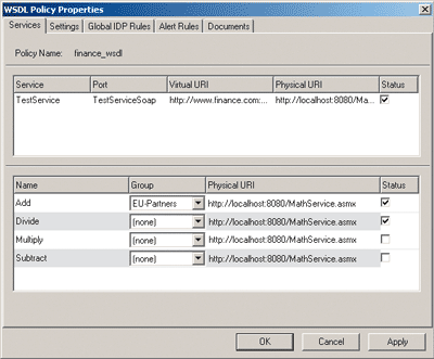 Figure 10 Controlling Access to Web Service Methods