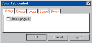 Figure 6 The Color Tab Control