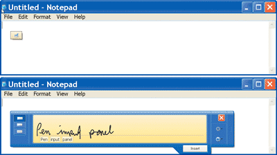 Figure 5 Ink in Notepad