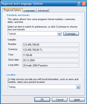 Figure 1 Windows Regional Options as CurrentCulture
