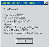 Figure 5 Data Entered