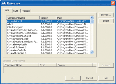 Figure 3 Add Reference Dialog