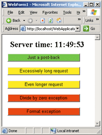 Figure 5 Simple ASP.NET Testing Application