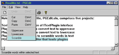 Figure 5 PGEdit with Three Plug-Ins