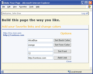 Figure 5 UI Editor for User Preferences