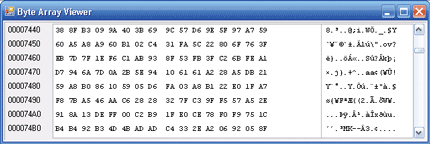 Figure 5 Byte Array Visualizer in Action