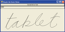 Figure 3 Ink Recognition Without InkOverlay