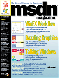 MSDN Magazine January 2006