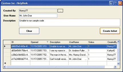Figure 4 HelpDesk Front-End App
