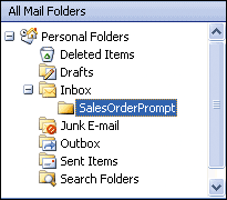 Figure 5 Target Outlook Folder