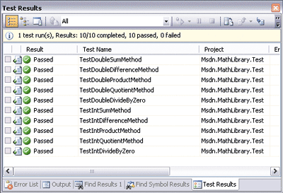 Figure 3 Reviewing Local Test Results