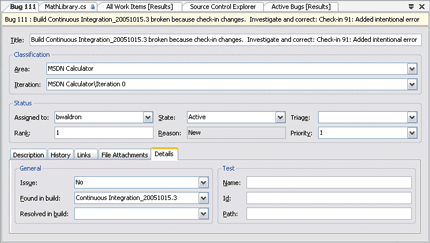 Figure 11 Automatically Assigned Work Item