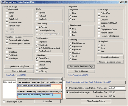 Figure 7 TextFormatFlags Utility