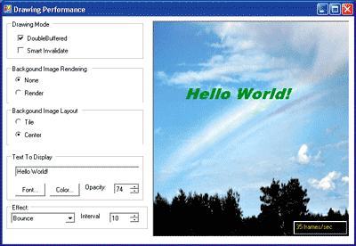 Figure 6 Sample Performance-Testing Application