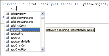 Figure 3 Snippet Shortcut List