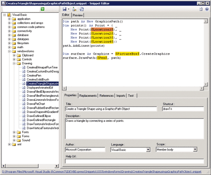Figure 6 Snippet Editor