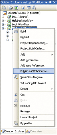 Figure 8 Publishing a Workflow