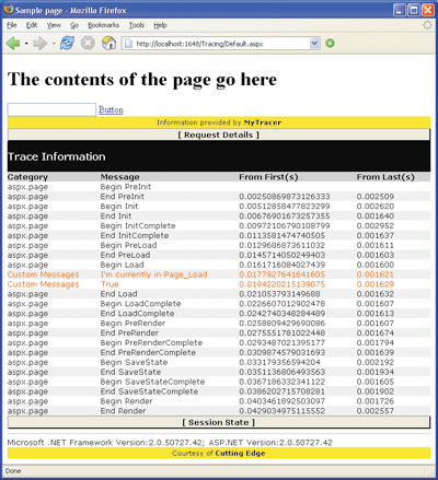 Figure 9 TraceProvider with Collapse/Expand Functionality