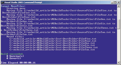 Figure 12 MoveFiles Target Output